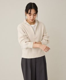 CRAFT STANDARD BOUTIQUE ミニモールハーフジップニットプルオーバー