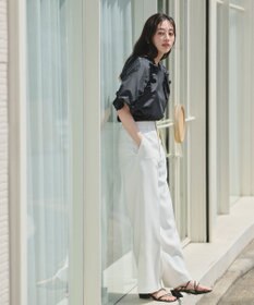 #Newans 【撥水・吸水速乾】コンビネーションフリルスリーブカットソー