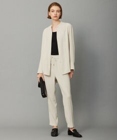 ICB 【WEB限定カラーあり・洗える】 ライトダブルクロス バンドカラーシャツ