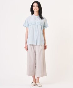 J.PRESS LADIES L 【人気素材】セルロースリネンストレッチ クロップド パンツ