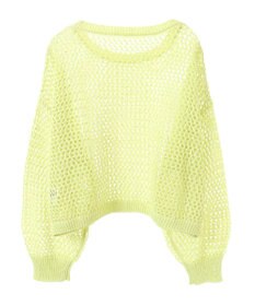 earth music&ecology スパンコールメッシュニットプルオーバー
