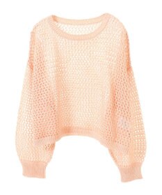 earth music&ecology スパンコールメッシュニットプルオーバー