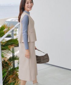 Tiaclasse 【安田美沙子さん着用】ペプラムジャンスカワンピース