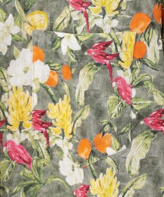 JOSEPH ABBOUD 【TEXTA・リネン100％】BIRD＆フラワープリントシャツ