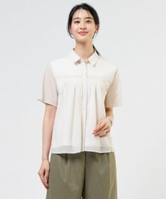 J.PRESS LADIES S シアードライトリコット シャツライク カットソー