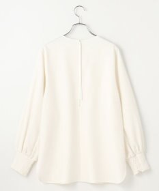 #Newans 【洗濯機可】シャーリングカフスパウダリーブラウス