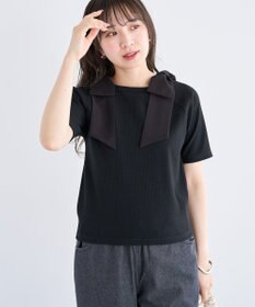 Green Parks ・ｓｗｉｎｇ　ｂｙ　ショルダーリボンリブカットソー