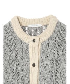 AMERICAN HOLIC 配色ケーブルニットカーディガン