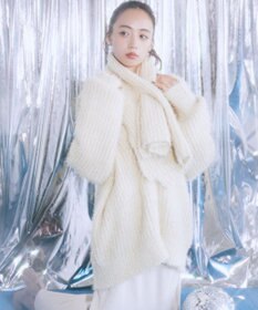 earth music&ecology カラーミックスシャギーカーディガン