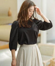 組曲 S シャーリングシフォン袖 トップス