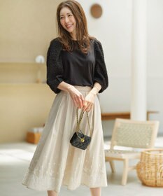 組曲 S シャーリングシフォン袖 トップス