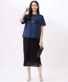 自由区 S 【カタログ掲載・洗える】クロッシェポケット Tシャツ