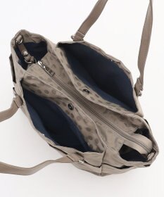 Y'SACCS ドットジャガードポーチ付きトートバッグ