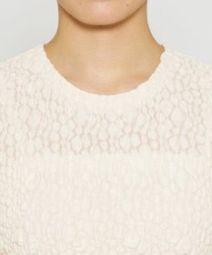 uncrave 【洗濯機洗い可】ストレッチレース トップス （uncrave WHITE）