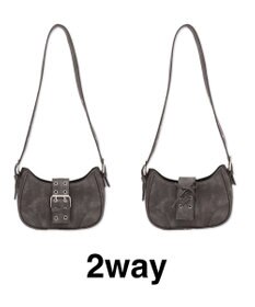 WEGO マルチWAYハーフムーンベルトバッグ