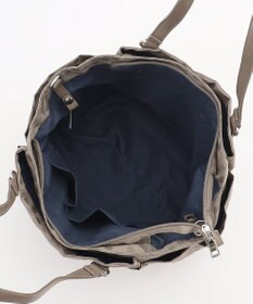 Y'SACCS ドットジャガードポーチ付きトートバッグ