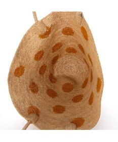 UNBILLION カシュカシュ cachecache / ドット柄ラフィアビッグトートバッグ カゴバッグ