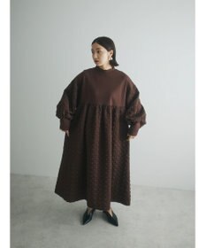 Green Parks armonia．異素材切替ワンピース