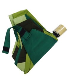 +RING 【限定/日本製】レディース向け パッチワーク プラスリング 折傘55cm GRN SR320