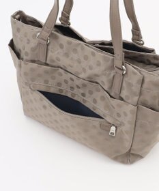 Y'SACCS ドットジャガードポーチ付きトートバッグ