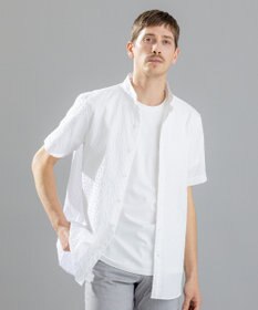 JOSEPH HOMME シガーカッタージャガード　ウイングカラー半袖シャツ