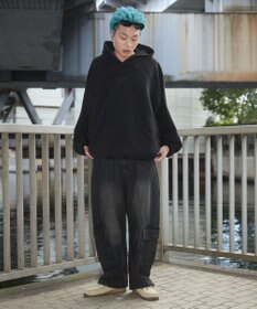 WEGO スウィッチングデニムカーゴパンツ