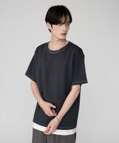 WEGO 【ユニセックス着用ITEM/MLサイズ展開】カラーステッチT（SS）