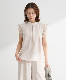 Green Parks ・ＥＬＥＮＣＡＲＥ　ＤＵＥ　リネンライクフリルブラウス