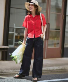 23区 【見上愛さん着用/WEB&一部店舗限定カラーあり】シアー ポロニット