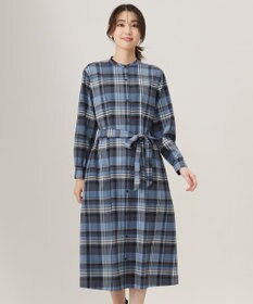 J.PRESS LADIES L 【洗える】テトロンレーヨン/ウール milledタータン ワンピース