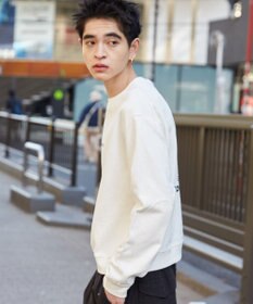 WEGO 【ユニセックス着用ITEM】THEBOYエルボーパッチクルーネックPO