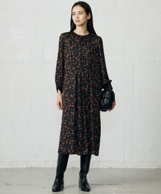 自由区 L マルチポルカドットプリント ワンピース