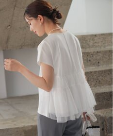 組曲 【先行予約】GIZAコットンチュールコンビ カットソー