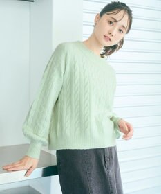 ANY SIS 【洗える】ケーブルAir ニット