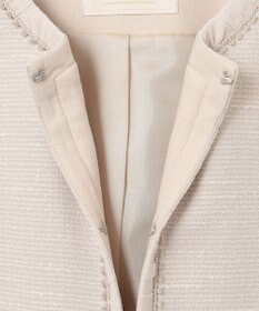 ANY SIS 【セットアップ対応】リップルボーダー ノーカラー ジャケット