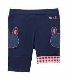 MIKI HOUSE HOT BISCUITS 【80-120cm】折り返しチェック 6分丈パンツ