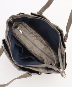 Y'SACCS ドットジャガードポーチ付きトートバッグ