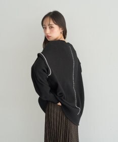 earth music&ecology 【洗濯機洗い可 / 選べる丈】アンチピリングC/A選べる丈配色ニット