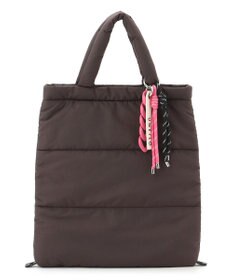 UNFILO パデッド ミニトートバッグ ブラウン