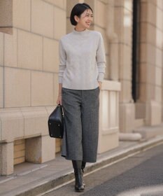 J.PRESS LADIES シルクネップツイード クロップド パンツ