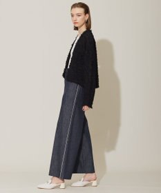 ICB 【洗える】 スラリットテープ カーディガンジャケット