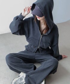 WEGO ショートZIPパーカー