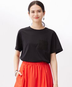 自由区 S 【カタログ掲載・洗える】クロッシェポケット Tシャツ