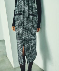 GRACE CONTINENTAL ミディツイードジャンパースカート