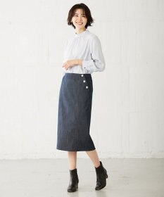 J.PRESS LADIES 【洗える・吸水速乾】 ライトアムンゼンドットPT リボン ブラウス