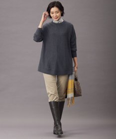 J.PRESS LADIES L 【洗える】EASY WOOL チュニック ニット