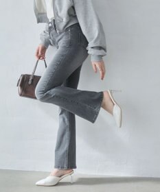 WEGO 【美脚パンツ】ストレッチフレアデニムパンツ