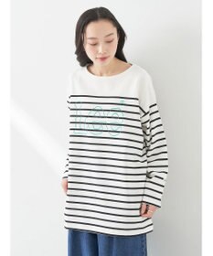 earth music&ecology Ｌｅｅ×ｅ．ｍ．ａ．ｅ　ＢＯＲＤＥＲ　Ｌ／Ｓ　ＴＥＥ