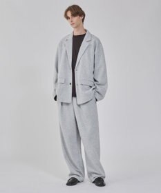 WEGO 【ユニセックス着用ITEM/MLサイズ展開】ボンディングスウェットテーラードジャケット