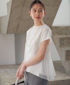 組曲 【先行予約】GIZAコットンチュールコンビ カットソー